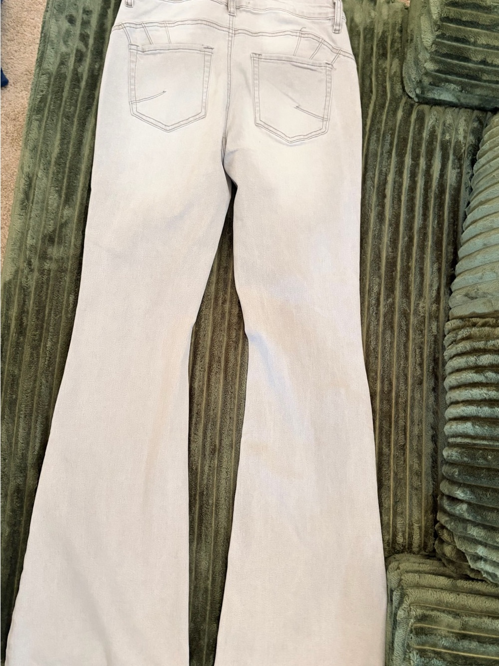 Fashion Nova Light Beige High-Rise Flair Leg - Picture 2 of 3